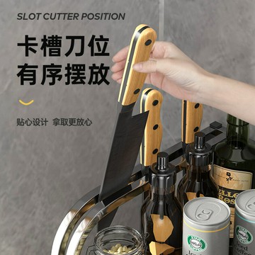 APP下單享點數9% 廚房調味品調料架置物架多功能臺面轉角壁掛三角架不銹鋼收納架子