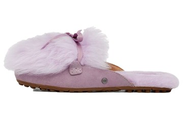 WMNS UGG SHAINE FLUFF LIGHTWEIGHT COZY FLAT PLUSH SLIPPER PINK PURPLE