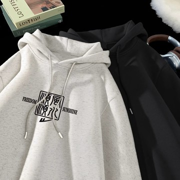 【順風順水】男女生帽t 720g重磅連帽衛衣 秋冬長袖上衣 oversize寬鬆衣服 連帽大學t大尺碼帽T ins風帽T