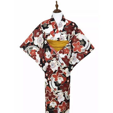 台灣出貨 日本传统和服浴衣女 传统正装进口棉麻面料日系拍摄cos旅游用