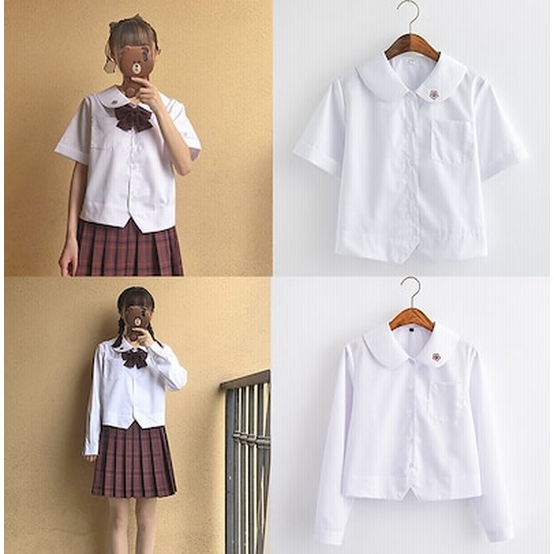 制服 ブラウス 学生服シャツ レディースファッション スクールシャツ 半袖 女子