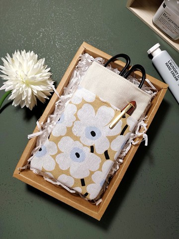 手工縫製-護理師/醫師 雙層筆袋-配色款(花)