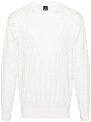 Boggi Milano - ribbed-knit cotton jumper - men - Cotton - XL - White