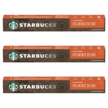 STARBUCKS 星巴克 早餐綜合咖啡膠囊 Nespresso 咖啡機專用  5.6g  10顆  3盒