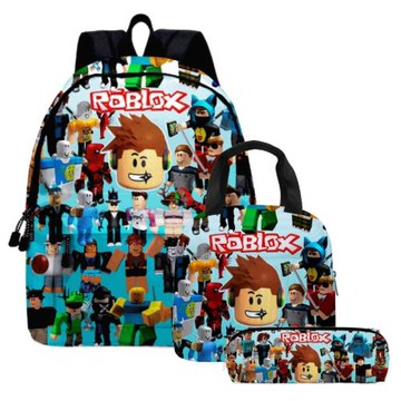 新款Roblox書包餐包筆袋小學生大容量卡通動漫背包大容量輕便旅行