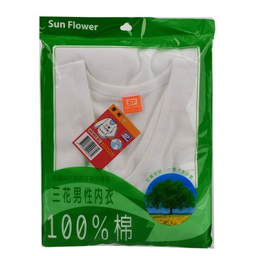 三花長袖厚棉U領衫-L