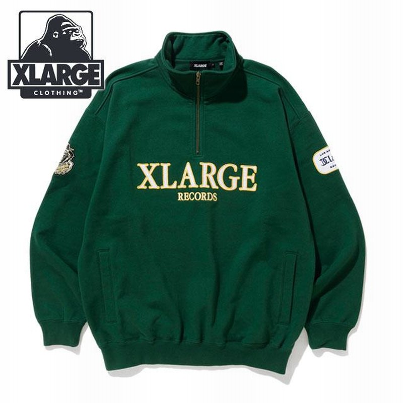 レビュー高評価商品 エクストララージ XLARGE XLレコーズハーフジッププル メンズ メンズウェア