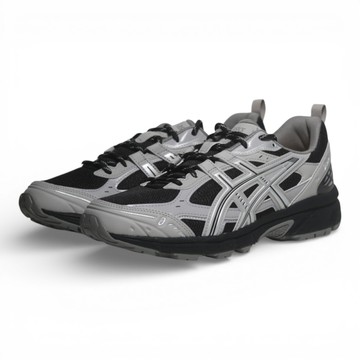 ASICS 慢跑鞋 GEL-NUNOBIKI 灰黑銀 復古 越野鞋 男 1203A536004