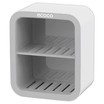 ecoco 意可可 雙層瀝水肥皂架 壁掛式  灰色  1個
