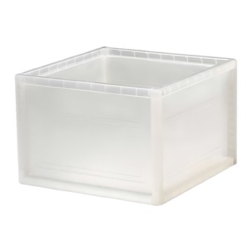 Livinbox 巧拚收納箱 簡約霧透設計 可大容量收納 簡單好組裝 輕巧可堆疊  380W x 380D x 260Hmm  本透  1個