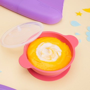 韓國sillymann 100%鉑金矽膠防滑點心食物儲存碗-150ml - 粉