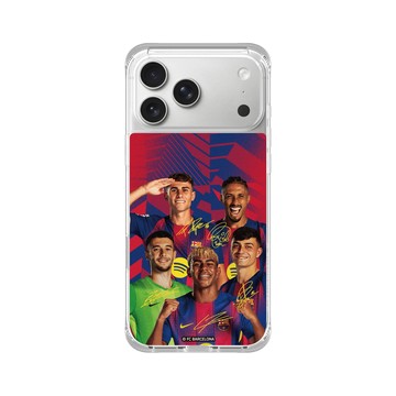 iPhone 17 Pro Max ClearX (MagSafe 兼容) 晶透白 - FC Barcelona - Squad Energy