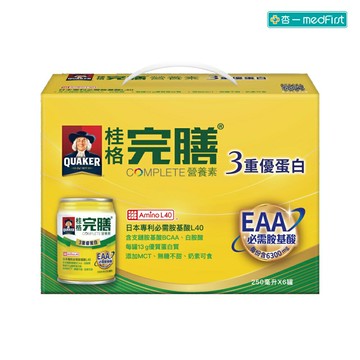 [2盒折$50]桂格 完膳營養素-3重優蛋白禮盒 (6入/禮盒)【杏一】