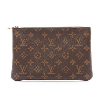LOUIS VUITTON LV 路易威登 Key Pouch M 鑰匙圈 小包 零錢包 棕色 原花帆布 【二手名牌BRAND OFF】