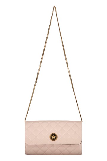 Versace Leather Clutch With Logo