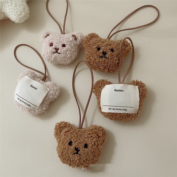 現貨·韓國小熊立體姓名掛牌▪️幼兒園棉被袋姓名 毛巾熊掛飾 髮圈髮飾 包包吊飾掛飾
