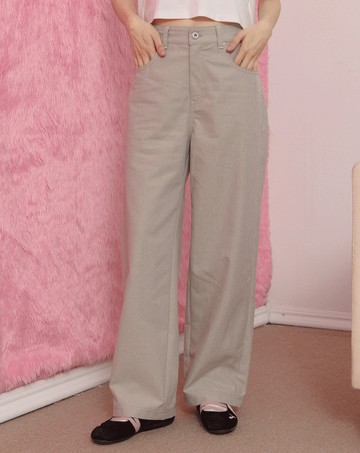 後腰打褶造型直筒褲(兩色)