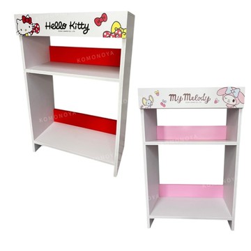 小禮堂 Sanrio 三麗鷗 防水收納架 (雙層款) Kitty 美樂蒂