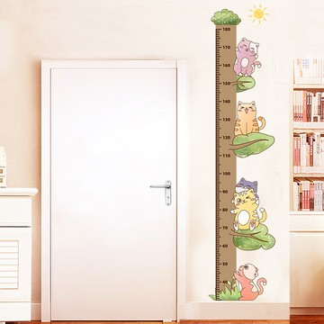 優購生活~卡通兒童房裝飾身高尺墻紙臥室測量身高墻貼溫馨墻面墻上自粘貼紙墻紙 玻璃貼 壁紙 壁貼 玻璃靜電貼 窗戶貼防窺貼