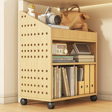 【帶輪移動收納】兒童書架 桌下書架 移動書櫃 書本收納架 帶輪置物架 簡易組裝 環保材質 家用學習桌收納神器