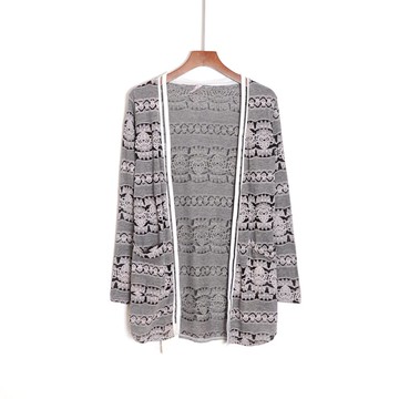 夏裝女裝寬松薄款通勤開衫長袖針織衫披肩時尚氣質