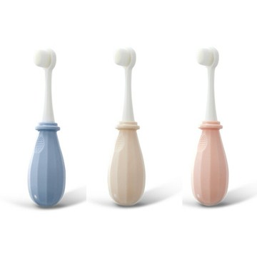 酷咕鴨 極細兒童萬毛牙刷 0-3歲 米杏/霧藍/櫻粉【德芳保健藥妝】