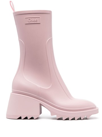 Chloé - Betty Rain 80mm boots - women - Polyurethane/Rubber/Polyurethane/Fabric - 37 - Pink