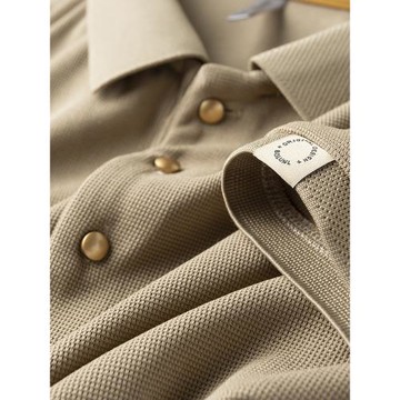 輕奢冰絲珠地夏季薄款華夫格polo衫男短袖修身商務休閑翻領t恤男