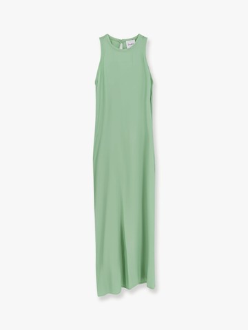 Sleeveless viscose long dress - NUDE - gender_Woman