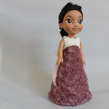 娃衣 Disney公主娃娃洋裝 - 立體蕾絲花紋