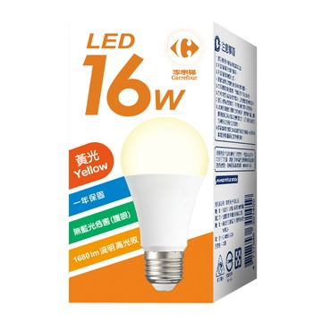 [家速配]家福LED燈泡16W-黃光