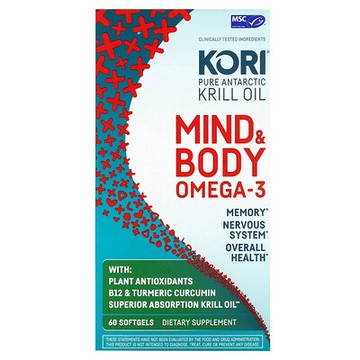 Kori, 全大西洋磷蝦油，身心 Omega-3，60 粒軟膠囊