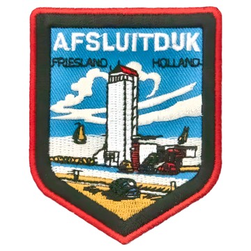 A-ONE 匯旺 荷蘭弗里斯蘭省 阿夫魯戴克大堤 地標造型刺繡 No.094 7.5 X 6 CM  彩色  1個