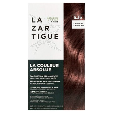 Lazartigue, 植物提取物長久染髮劑，5.35 巧克力，1 次使用