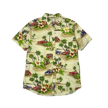 古著Denim &Flower Ricky Singh老爺車扶桑花夏威夷襯衫