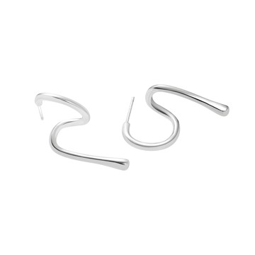 現代流銀耳環 / Modern Flowing Silver Earring