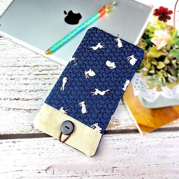 客製化電話包 手機袋 手機保護布套例如 iPhone 和風兔子 (M-069)