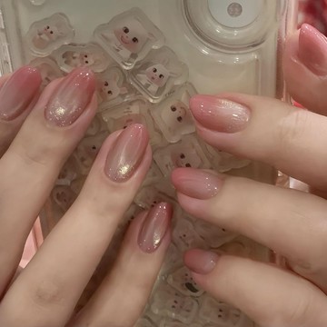 🎀台灣出貨🎀人間蜜桃~清透貓眼爆閃水光漸變腮紅純欲天菜溫柔氣質美甲穿戴甲