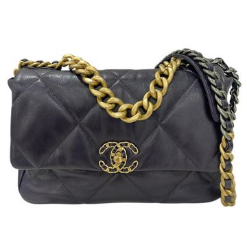 二手品 CHANEL 羊皮19系列 30CM 紫色