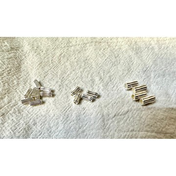 遇見～925銀 925純銀 竹節通孔 直紋竹節 銀飾配件 串珠配件 diy 竹節管  手作 銀管 直管 通孔 現貨在台
