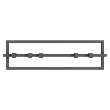 UMBRA Cubiko 壁掛式活動掛勾收納架 5掛勾 可承重2.3kg 可調整掛勾間距  墨黑色  1個