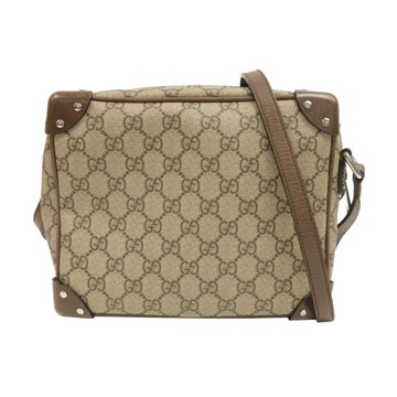 【二手名牌BRAND OFF】GUCCI 古馳【激安價】棕色 PVC塗層帆布 肩背包 626363