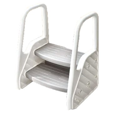 Babyviva 雙層樓梯椅 灰色 環保PP材質 高承重75KG  60 x 46 x 36cm  1個