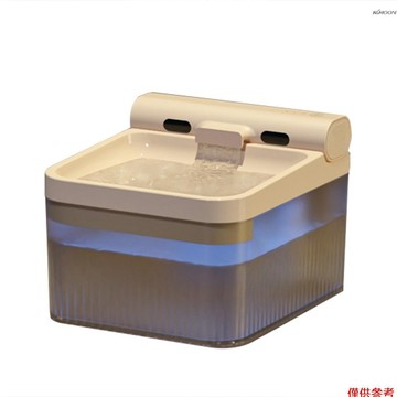 寵物自動飲水機 茶杏色(淨水款防乾燒/帶燈)