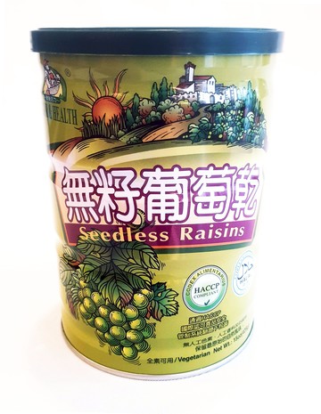 亨源 有機廚坊 無籽葡萄乾 425公克/罐