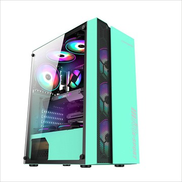 台灣現貨 富士康N1電腦機殼  側透機殼玻璃側板 薄荷綠 櫻花粉 ATX電腦機殼  支援240水冷