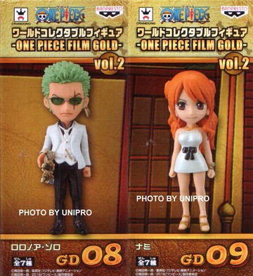 日版金證 WCF GOLD VOL.2 劇場版 電影版 單售 索隆 + 娜美 共2款 GD08 GD09 海賊王 公仔