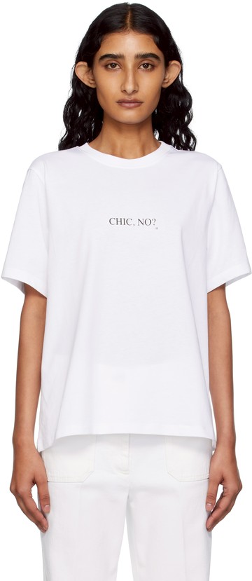 Victoria Beckham 白色 Classic Fit Slogan T 恤