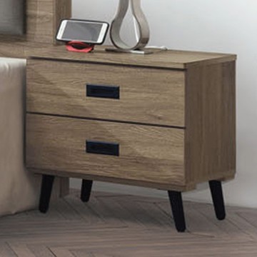 文創集 格斯1.7尺二抽鐵腳床頭櫃-52x40x53cm免組