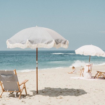 澳洲 Business & Pleasure Co. 質感海灘陽傘 海軍細條藍